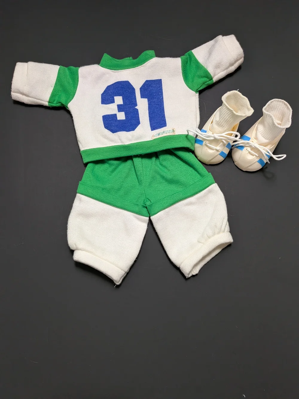 Vtg Cabbage Patch Kids Doll Clothes #31 Tracksuit W/Shoes & Socks PMI